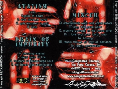 ATAVISM/ DRAIN OF IMPURITY/ MINCER- Brutalmageddon