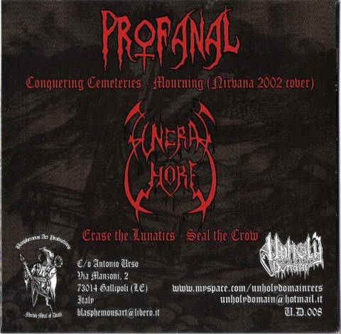 FUNERAL WHORE/PROFANAL- Two Morbid Ways To Die