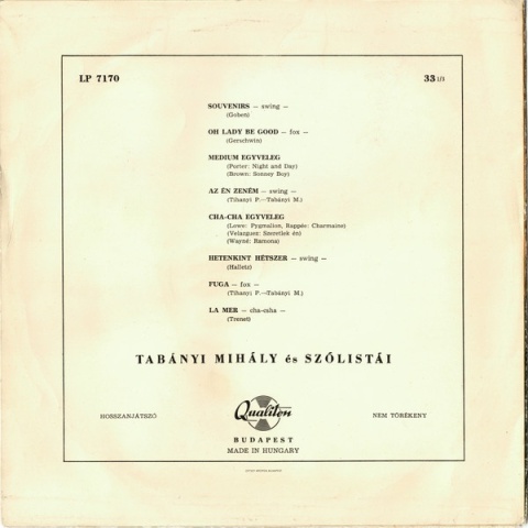 TABÁNYI MIHÁLY ÉS SZÓLISTÁI- Tabányi Mihály És Szólistái
