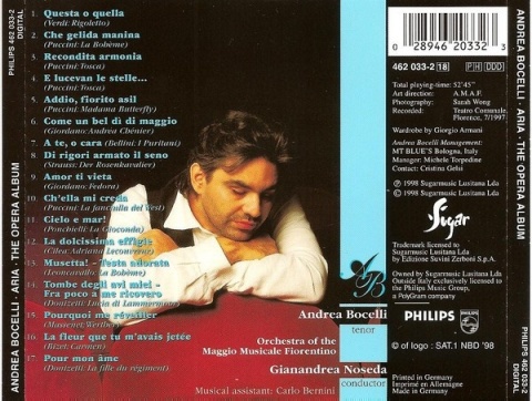 ANDREA BOCELLI- Aria - The Opera Album