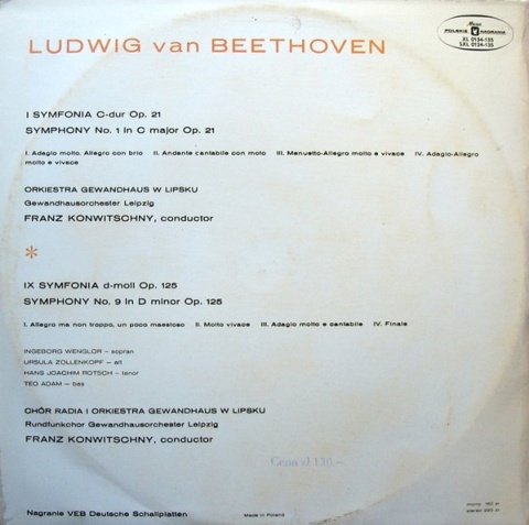 BEETHOVEN- I Symfonia/IX Symfonia