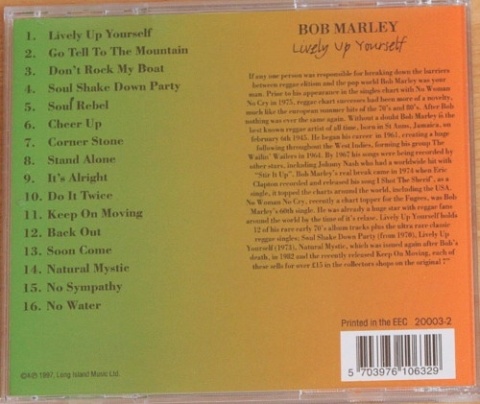 BOB MARLEY- Lively Up Yourself