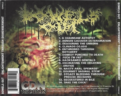 BOWELS OUT - Enlightenment Through Dismemberment