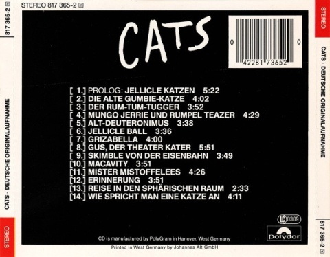 Cats- Deutsche Originalaufnahme