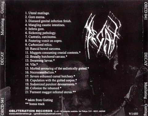 DECAY - Mutilating ... Guting