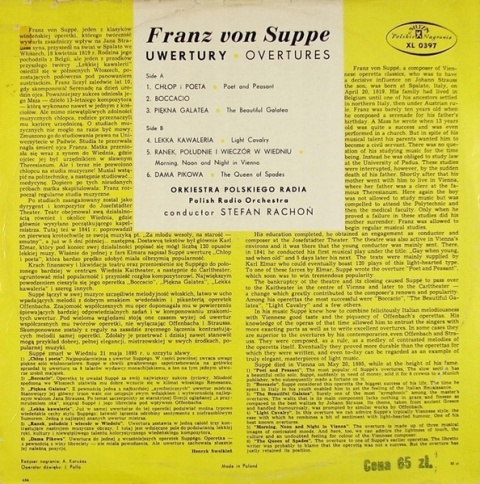 FRANZ V. SUPPE- Uwetrury
