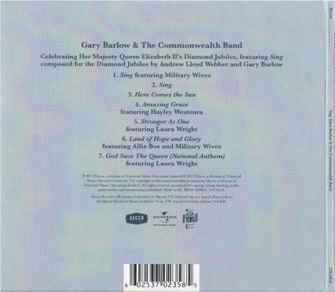 GARY BARLOW & THE COMMONWEALTH BAND- Sing