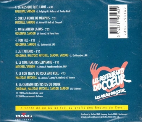 GOLDMAN/HALLYDAY/MITCHELL/SANSON/SARDOU- Tournée D’ Enfoirés