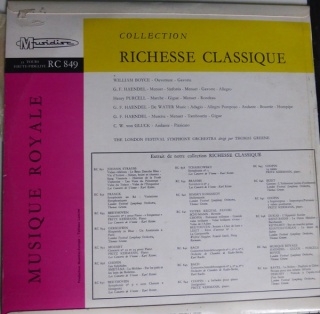 HAENDEL/PURCELL/GLUCK/BOYCE- Musique Royale