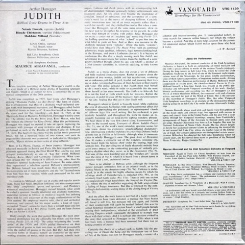 HONEGGER- Judith