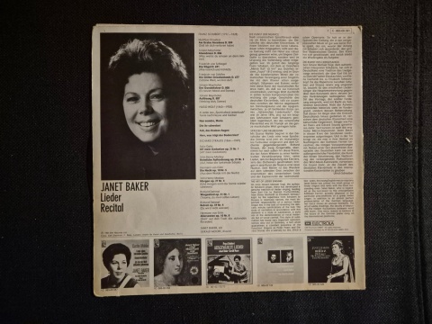 JANET BAKER- Lieder Recital