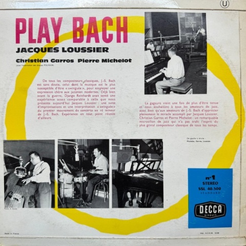 JACQUES LOUSSIER- Play Bach N.1
