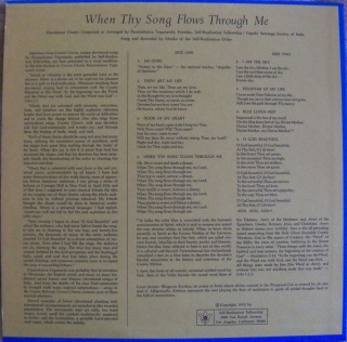 PARAMAHANSA YOGANANDA- When Thy Song Flows Through Me