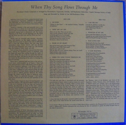 PARAMAHANSA YOGANANDA- When Thy Song Flows Through Me