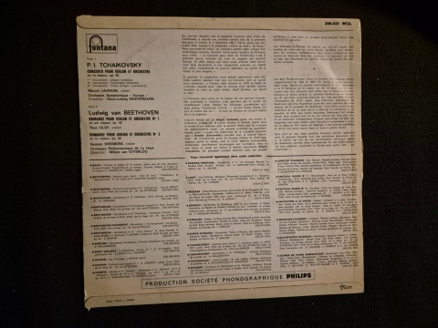 TCHAIKOVSKY/BEETHOVEN- Concerto Pour Violon Et Orchestre/Romances