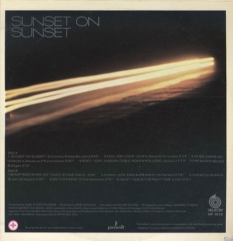 TINA TURNER- Sunset On Sunset