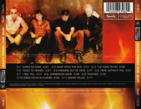 3 DOORS DOWN- Away From The Sun