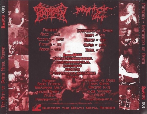 PUTRIDITY/INFATUATION OF DEATH- Ten Acts Of Death Metal Terror
