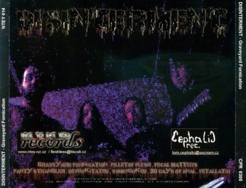 DISINTERMENT - Graveyard Fornication