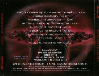 DISSENTER- Bloodlust & Blasphemy