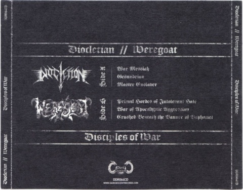 DIOCLETIAN/WEREGOAT- Disciples Of War