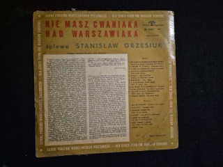 STANISŁAW GRZESIUK- Nie Masz Cwaniak Nad Warszawiaka
