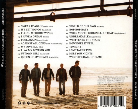 WESTLIFE- Unbreakable - The Greatest Hits Vol. 1