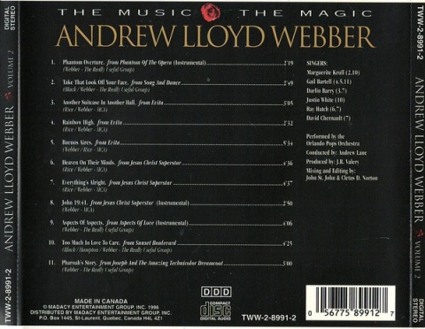 ANDREW LLOYD WEBER- The Music The Magic volume 2