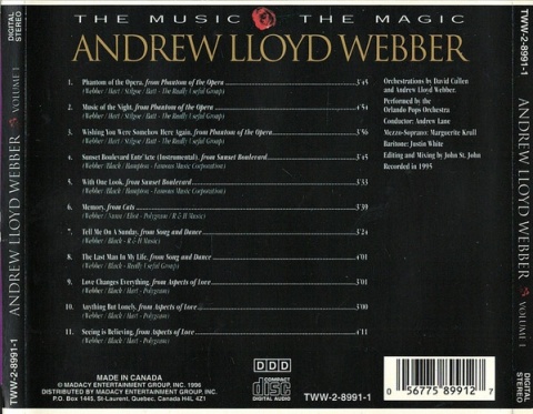 ANDREW LLOYD WEBER- The Music The Magic volume 1