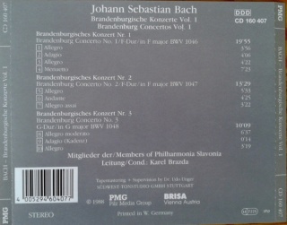 BACH- Brandenburgische Konzerte Vol. 1