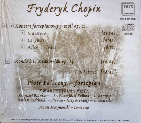 CHOPIN- Koncert Fortepianowy F-Moll Op. 21 - Rondo À La Krakowiak Op. 14 (Piotr Paleczny)