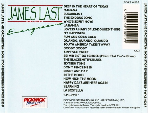 JAMES LAST- Non Stop Evergreens