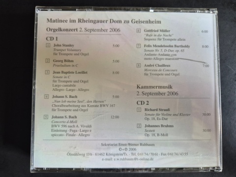 Matinee Im Rheingauer Dom Zu Geisenheim (2. September 2006)
