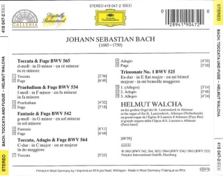 BACH- Toccata Und Fuge (Helmut Walcha)