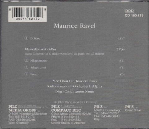 RAVEL- Bolero/Klavierkonzert G-Dur