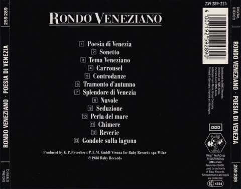 RONDÓ VENEZIANO- Poesia Di Venezia