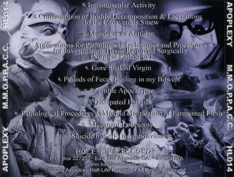 APOPLEXY- Medical Malpractioners Of Pathological Perversion And Clinical Cannibalism