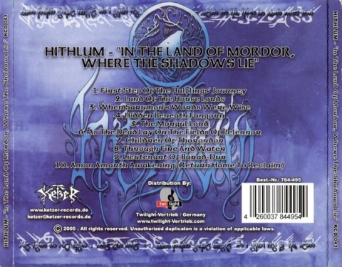 HITHLUM- In the Land of Mordor, Where the Shadows Lie